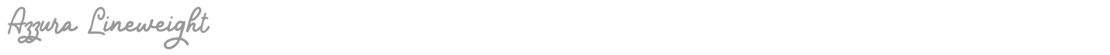 Azzura Lineweight font preview